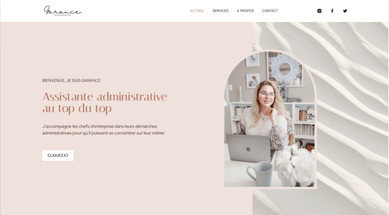 Illustration d'un site WordPress fait par Les sites de Cécilia dans les tons pastels