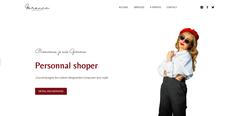 Illustration d'un site WordPress fait par Les sites de Cécilia dans les tons féminins