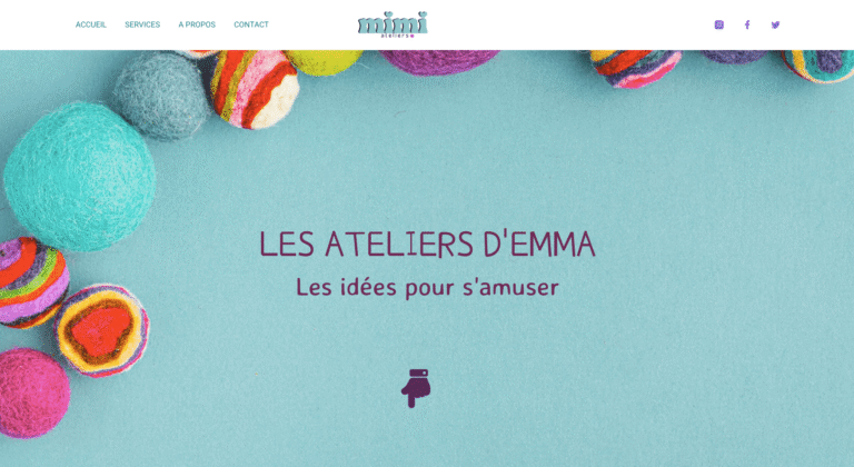 Illustration d'un site WordPress fait par Les sites de Cécilia dans les tons colorés